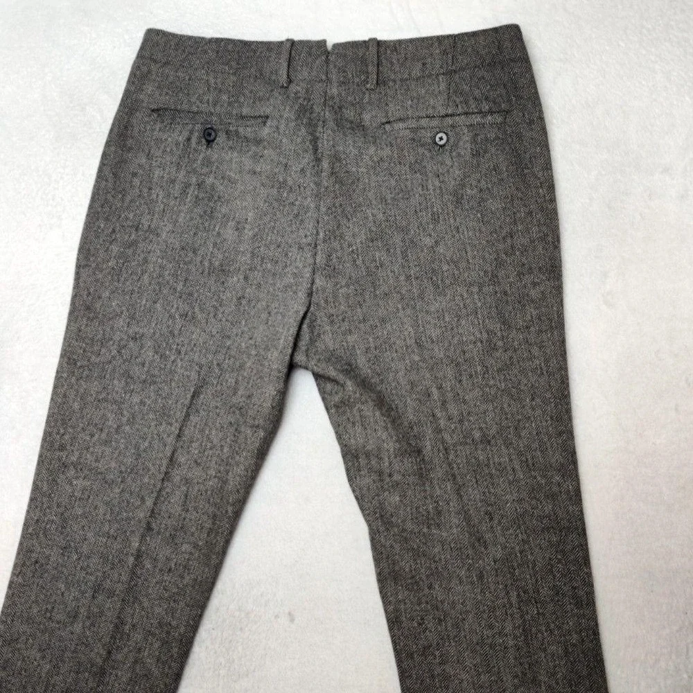 Banana Republic Pants Mens 33x32 Gray Herringbone Tweed Wool Lined Dress Slacks